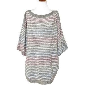 COPY - Dressbarn Gray Crochet Knit Sweater